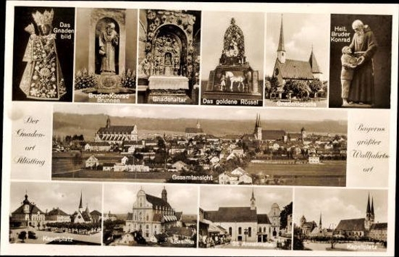 10 alte Ak Altötting in Bayern, diverse Ansichten