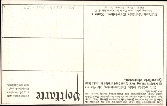 Postcard German agriculture, animal husbandry, industry, statistics, economic truths