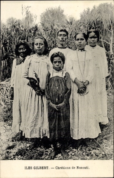 CPA Îles Gilbert Îles Gilbert Kiribati, Chrétiens de Nonouti