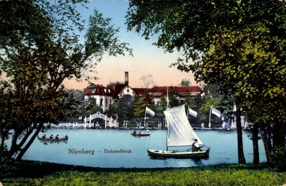 Postcard Nuremberg in Middle Franconia, Dutzendteich