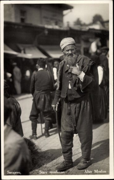 Postcard Sarajevo Bosnien Herzegowina, Alter Moslem, Old Muslim