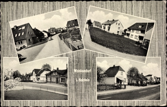 Ak Wankendorf in Holstein, Straßenpartien, Häuser