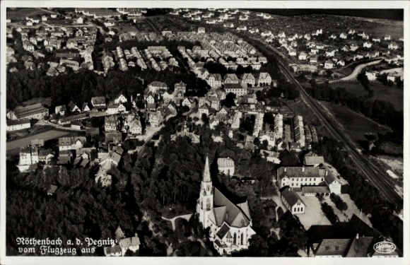 Ak Röthenbach an der Pegnitz Midden-Franken, luchtfoto