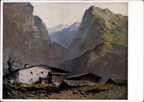 Artist Postcard Mulley, O., Smallholding, HDK 175