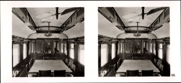 Stereo spatial image photo &quot;The Battle in the West&quot;, No. 96 carriage Marshal Foch, Armistice 1918, 1940