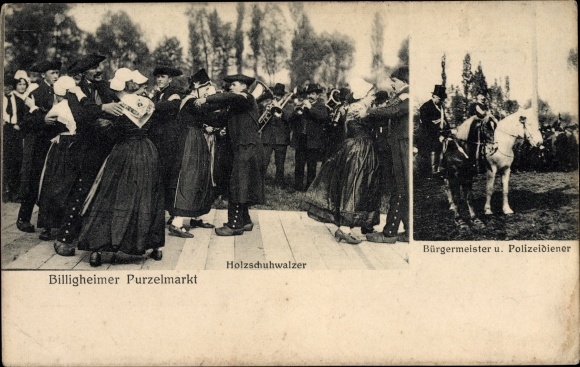 KP Billigheim Ingenheim w Palatynacie, Billigheimer Purzelmarkt, walc do drewnianych butów, burmistrz