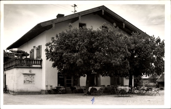 Photo Postcard Oberteisendorf Teisendorf in Upper Bavaria, inn and butcher Singhammer, exterior view