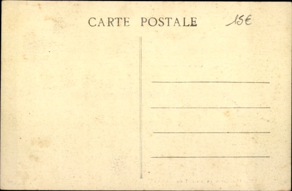Postcard Eu Seine Maritime, Mayor's Song, Place Carnot on a trade fair day