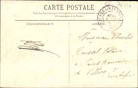 Postcard Gournay en Bray Seine Maritime, Rue Notre Dame, Handlung P. Gorju