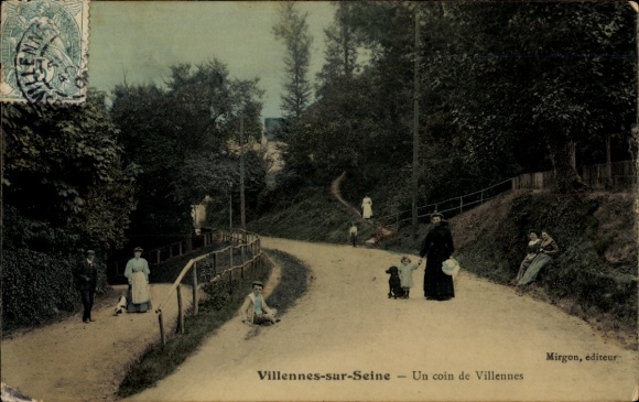 Postcard Villennes sur Seine Yvelines, Un coin de Villennes