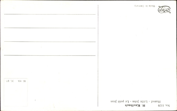 Artist Postcard Kaulbach, Hermann, Hansel, Little John, Child with Apple