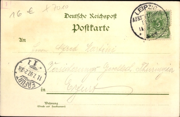 lito Leipzig, Saksońska Wystawa Przemysłu i Handlu Turyngii 1897, Ratusz, Naschmarkt