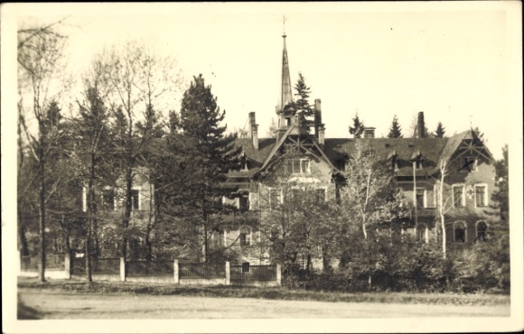 Postcard Grünhain Beierfeld, view of the convalescent home of the social insurance