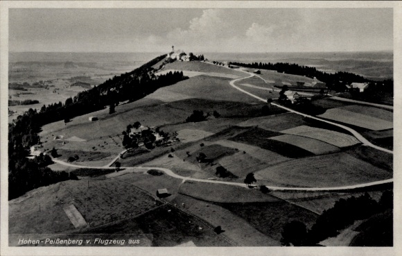 Ak Hohenpeißenberg Peißenberg Oberbayern, Fliegeraufnahme