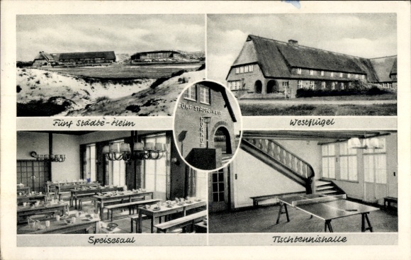 Postcard Hörnum on Sylt Nordfriesland, Five Cities Home, Table Tennis Hall