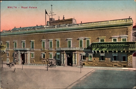 Postcard Malta, Royal Palace