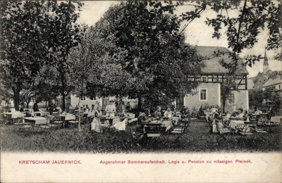 Ak Jauernick Buschbach Markersdorf Oberlausitz, Kretscham, herberg