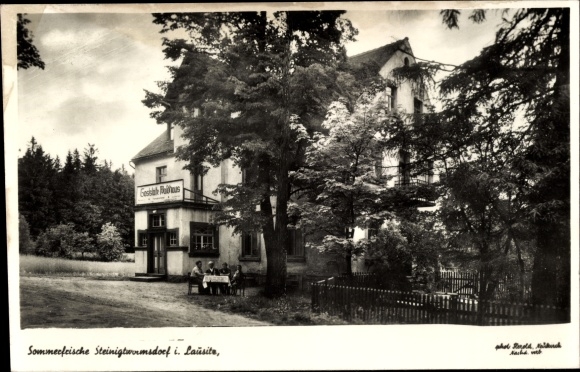 Postcard Steinigtwolmsdorf in Lusatia, restaurant Waldhaus