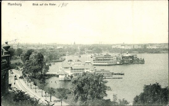 10 Ak, Hamburg, various views of the Alsterlust