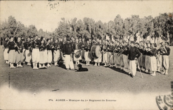 CPA Alger, Musique du 1 Régiment de Zouaves