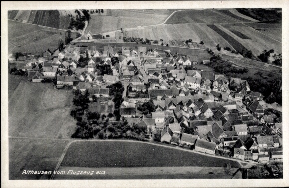 Postcard Althausen Bad Mergentheim in Tauberfranken, aerial photograph