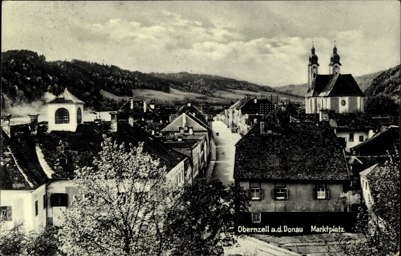 PC Obernzell on the Danube Lower Bavaria, partial view, market square