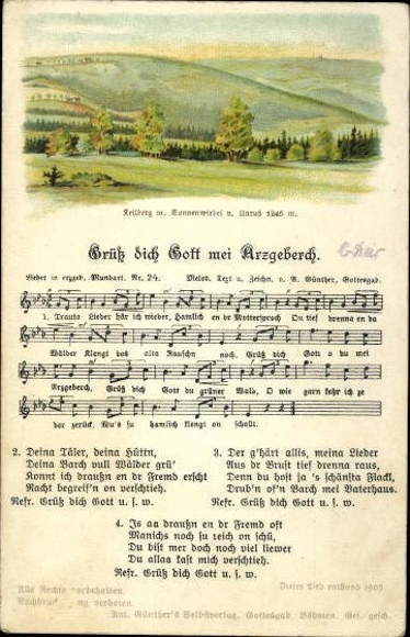 30 individual song cards, Anton Günther