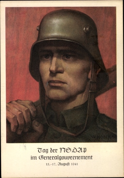 Artist Postcard Kraków Kraków Poland, Day of the NSDAP in the General Government 1941