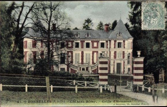 Ak Bonnelles Yvelines, Chateau Bissy, Grille d'Honneur