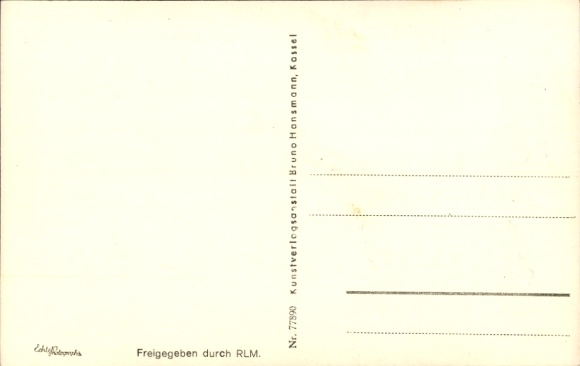 Postcard German fighter aircraft, sea multi-purpose aircraft Blohm & Voss Ha 140, seaplane