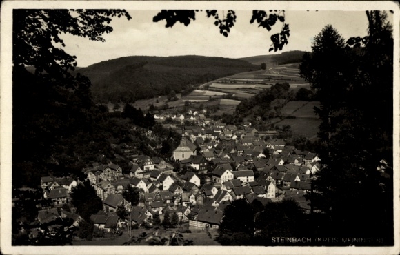 Postcard Steinbach Hallenberg in the Thuringian Forest, general view