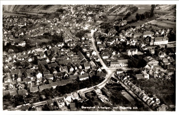 Postcard Arheilgen Darmstadt in Hesse, aerial photograph
