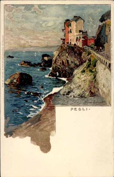 Artysta lito Wielandt, Manuel, Pegli Genova Genua Liguria, widok na morze