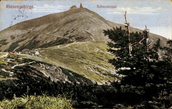 Postcard Malá Úpa Kleinaupa Giant Mountains Region Hradec Králové, Snezka