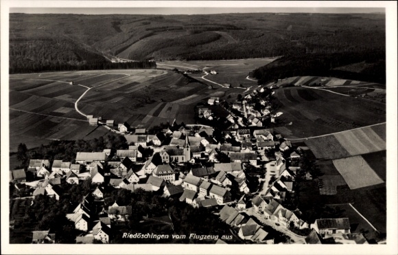 Ak Riedöschingen Blumberg am Schwarzwald, Fliegeraufnahme