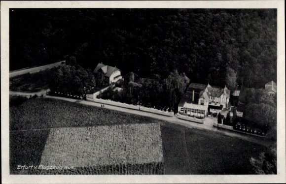 Postcard Erfurt in Thuringia, aerial photograph