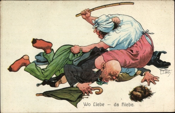 Artysta KP Thiele, Artur, Tam gdzie miłość wieje, kobieta bije mężczyznę