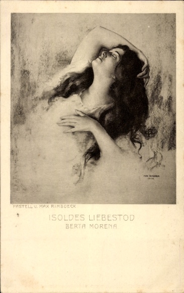 Artist Postcard Rimböck, Max, Isolde's Love Death, young woman