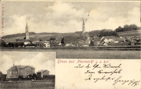 Postcard Neumarkt Sankt Veit an der Rott Upper Bavaria, Panorama