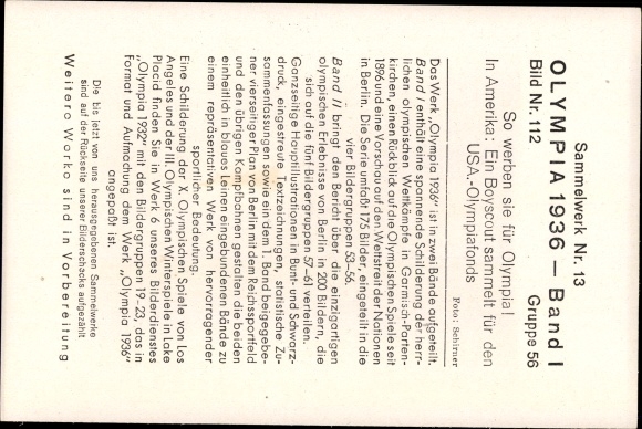 Collection picture Olympia 1936, US Boy Scouts
