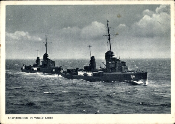 Ak Deutsche Kriegsschiffe, Torpedoboote in voller Fahrt, GR, MÖ, Kriegsmarine