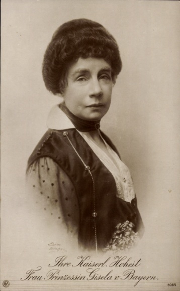 Ak mevrouw prinses Gisela van Beieren, portret