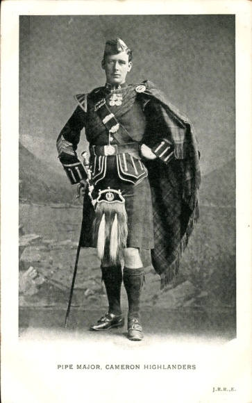 PC Pipe Major, Cameron Highlanders