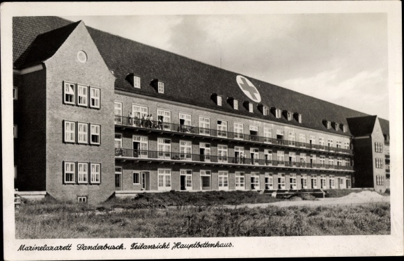 Postcard Sanderbusch Sande in Friesland, naval hospital, partial view, main bed house