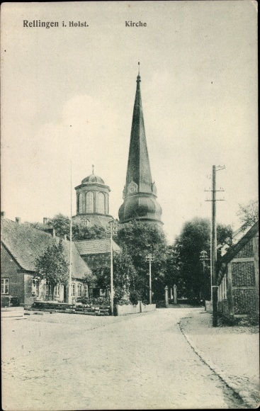 Ak Rellingen in Holstein, kerk
