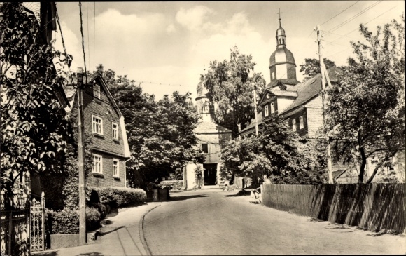 Ak Meuselbach Schwarzmühle Schwarzatal in Thüringen, Karl Marx Street