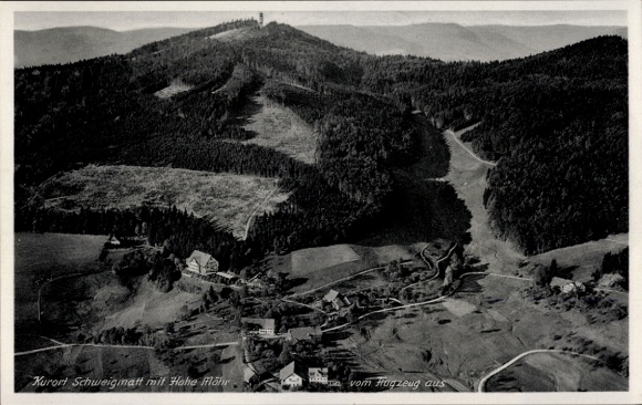 Postcard Schweigmatt Raitbach Schopfheim in Baden, aerial photograph