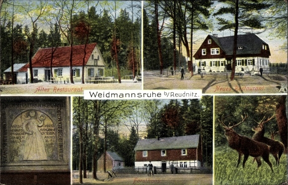 PC Reudnitz Mohlsdorf Teichwolframsdorf in Thuringia, Weidmannsruhe, forest house