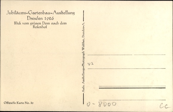 PC Dresden, horticultural exhibition 1926, The Rosenhof, fountain