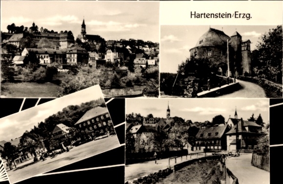 Postcard Hartenstein in the Ore Mountains Saxony, Panorama